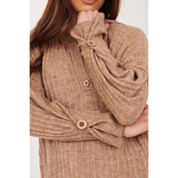 NWT Free People Around The Clock Pullover / Army - Picture 5 of 7